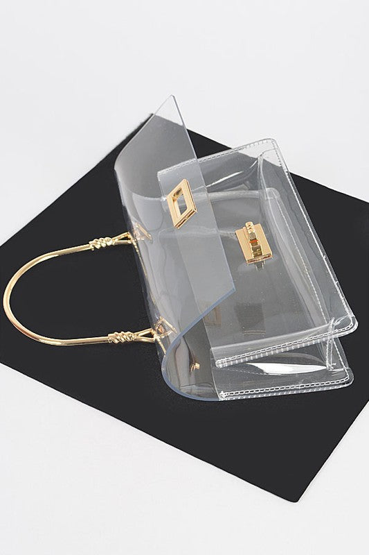 Top Handle Elegant Transparent Statdium Bag