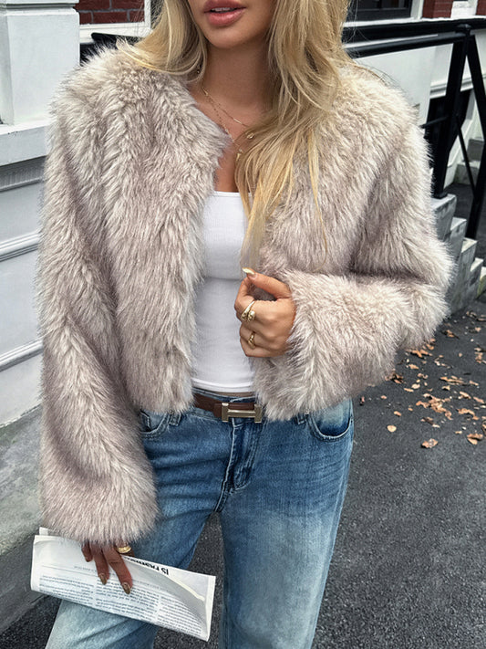 Casual solid color sweater coat