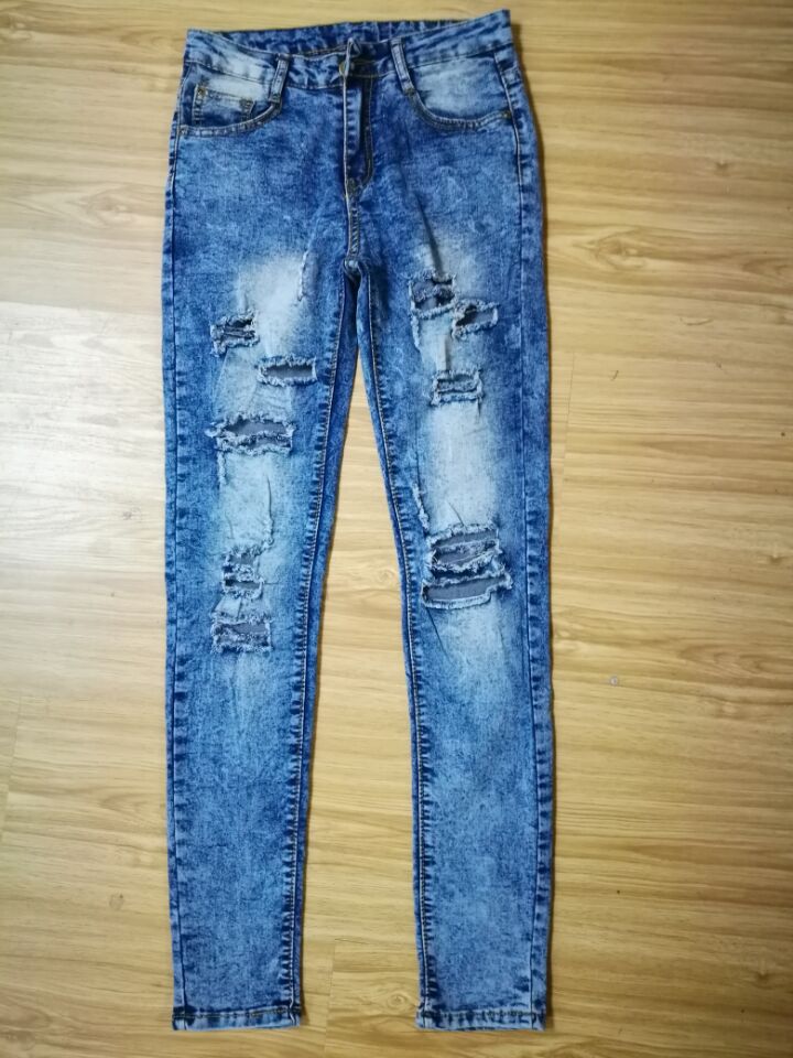 Fashionable Personality Stretch Ripped Jeans Pants