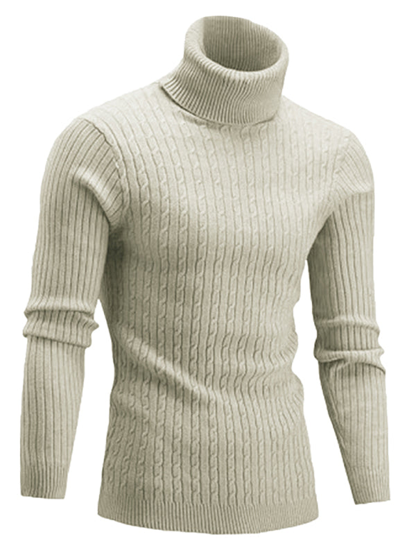 Men's Warm Turtleneck Slim Fit Fall Winter Knitted Pullover Sweaters