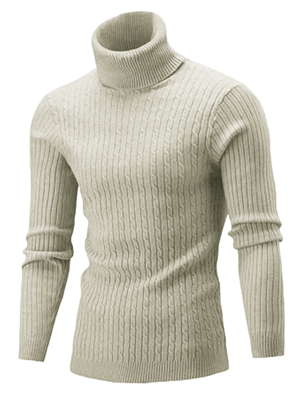 Men's Warm Turtleneck Slim Fit Fall Winter Knitted Pullover Sweaters