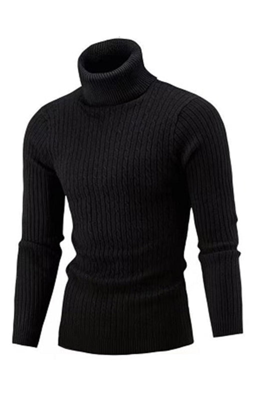 Men's Warm Turtleneck Slim Fit Fall Winter Knitted Pullover Sweaters